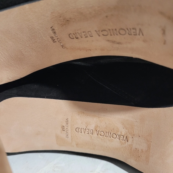 Veronica Beard Dali Black Suede Platform Ankle Boots Size 8 New - Picture 10 of 11